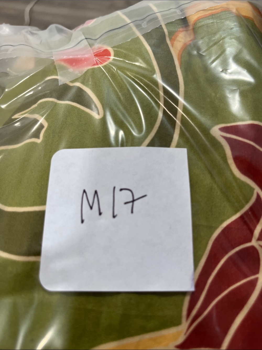 Zara Olive Green Floral Midi Dress with Red & Cream Accents - Picture 13 of 14